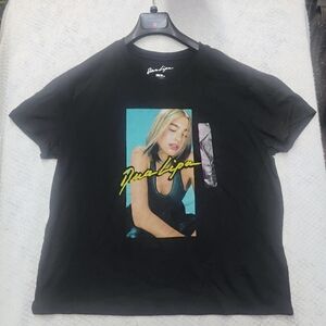 NWT Dua Lipa Black Graphic T-Shirt Women’s XL Pop Rock Rap Soul Music Song Tee